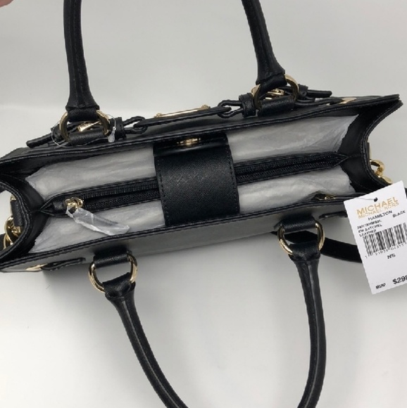 NWT MICHAEL KORS HAMILTON LEATHER SATCHEL BAG - Picture 5 of 8